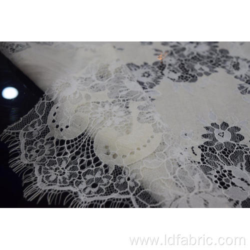 Nylon Cotton Panel Cord Lace Fabric